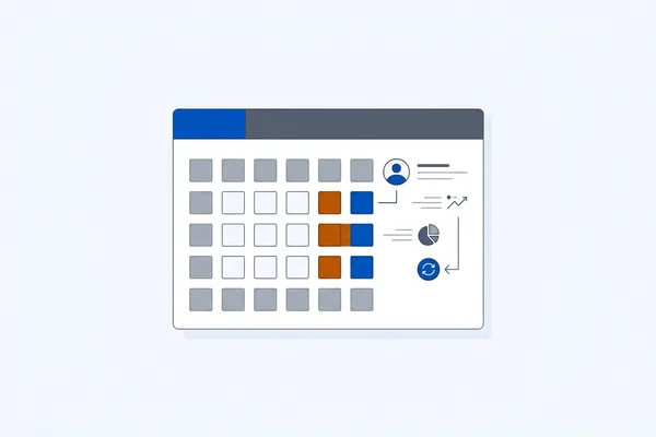Monthly maintenance calendar marking a short recurring profile review