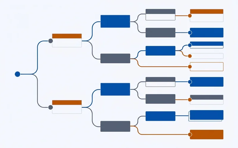 Decision tree panel for choosing page length by topic scope